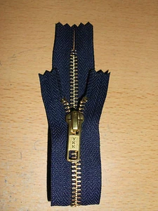 0,97 €/Stück) 20 x Metall Jeanshosen Reißverschlüsse von YKK 18 cm Dunkelblau - Picture 1 of 1