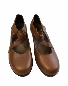 Brown Sanita Mary Jane Wedge size 7US EU 38 - Picture 1 of 6