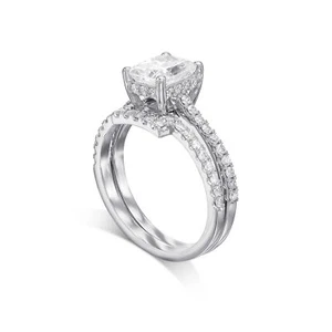 Diamant Verlobungsring VVS2 D Radiant 2,50 Karat Lab Created IGI funkelnd - Bild 1 von 9