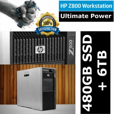 Station de travail HP Z800 2x Xeon E5645 12 cœurs 2,40 GHz 96 Go DDR3 6 To HDD + 480 Go SSD - Photo 1/4