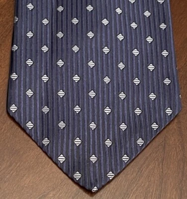 Corbata de cuello Geoffrey Beene azul 100 % seda para hombre hecha en EE. UU. Foto 1 de 4