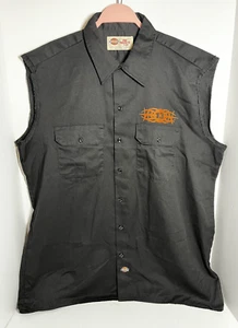 Difícil de encontrar Camisa Dickies WWF Lucha Libre Tazz Puntada Única Abotonada Sin Mangas XL - Imagen 1 de 10