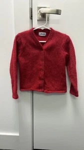 Jacadi Girls Red Sparkle Cardigan Soft Size 6a/a - Picture 1 of 12