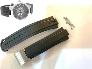 ORIS WILLIAMS ENGINE, DATE 7716 7717 Ø42mm RUBBER band strap 07 4 24 50 & clasp - Picture 1 of 16