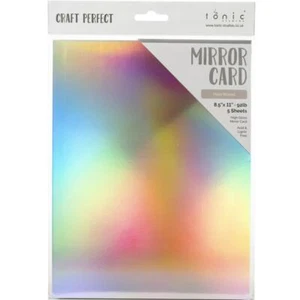 Craft Perfect Gloss Mirror Cardstock 8,5x11 5 Stück - Holo Waves, 9463E - Bild 1 von 1