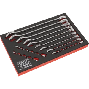 Sealey 11 Piece Combination Spanner Set Imperial in Module Tray - Picture 1 of 10