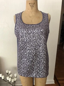 Plum Frost CHICO’S Shimmer Glimmer Tank Top 1 S/M NWT - Picture 1 of 7