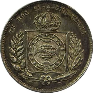 BRÉSIL 200 Reis Pierre II 1855 - Imagen 1 de 2