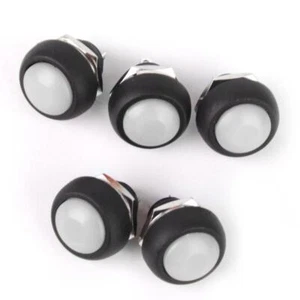 5 X Momentary Push Button Switch OFF (ON) for Dashboard, Boat, Car, - Picture 1 of 31