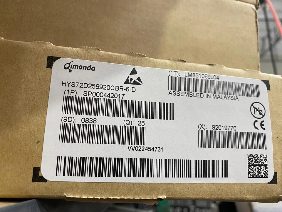 Box of 25 Qimonda HYS72D256920CBR-6-D 2GB RAM Original -Contact us for quantity - Image 1 of 1