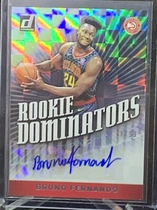 2019-2020 Panini Donruss Bruno Fernando Rookie Dominator Auto /99 Rare RC - Bild 1 von 1