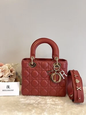 1000% AUTH 💗 LADY DIOR 💗 SMALL BLUSH HONEY PINK BAG - Image 1 of 4