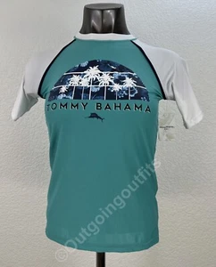 NEW Tommy Bahama Kid's UPF 50 Short Sleeve Swimwear Rash Guard Shirt Size L - Picture 1 of 7