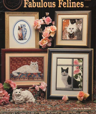 Fabulous Felines Counted Cross Stitch Book Cats Cross My Heart - Image 1 of 2