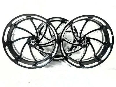 SPYDER 20" BLACK CONTRAST CUT PIRANHA WHEELS & TIRES 2008 CAN-AM SPYDER GS 990 Foto 1 de 4