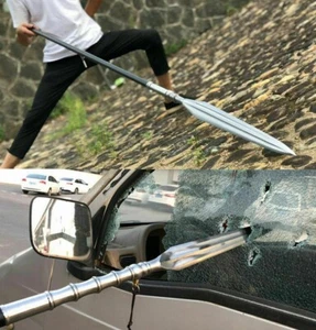 Espada china de Kung Fu al aire libre caza lucha lanza punta de lanza de acero doblada - Imagen 1 de 12