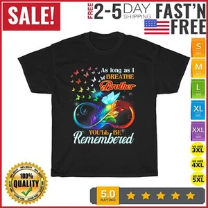 Miss My Brother My Guardian Angel Lost Of Brother in Heaven T Shirt Men Women - Picture 1 of 9