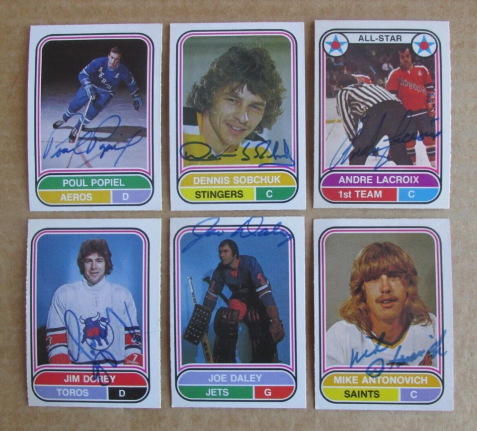 1975-76 O-PEE-CHEE WHA HOCKEY SIGNED AUTOGRAPH CARD SINGLES U-PICK CHOOSE - Image 1 of 1