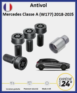 Dadi Antifurto Per Ruote Neri Mercedes Classe A (W177) 2018-2025 (2 Bussole) - Picture 1 of 2