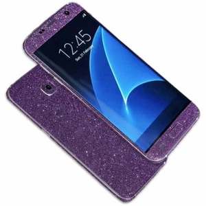 STICKER SAMSUNG GALAXY S6 VIOLET PAILLETTE STRASS BLING INTEGRAL AUTOCOLLANT - Photo 1 sur 1