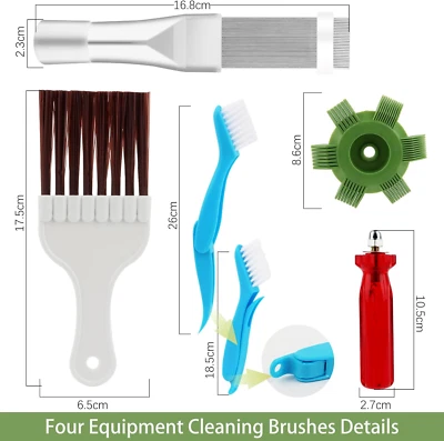 4 Kit Spazzola per Pulizia Condensatore Asciugatrice,Pettine per Radiatore,Spazz - Immagine 1 di 3