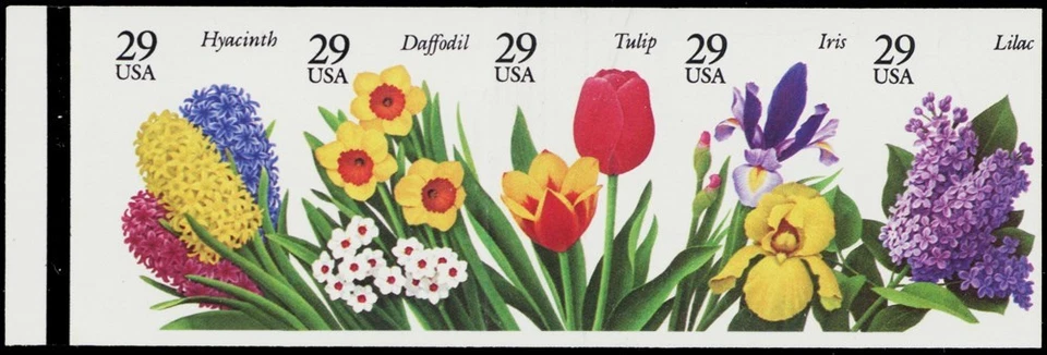 2764c, Mint NH 29¢ Flowers Imperforate Booklet Pane of 5 ERROR - Stuart Katz - Image 1 of 1