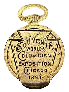 1893 FERIA MUNDIAL KEYSTONE WATCH CASE CO. HERRAMIENTA LLAVERO RECUERDO-EXPOSICIÓN COLOMBIANA - Imagen 1 de 2