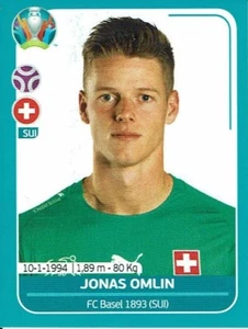 Panini Euro EM 2020 Preview Sticker Schweiz SUI 9 Jonas Omlin - Bild 1 von 1