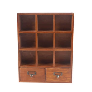 9 Grids Wooden Shelf  Storage  Shelves Office Organizer Cabinet - Picture 1 of 12