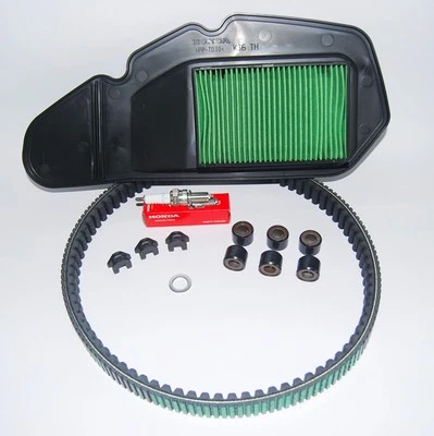 HONDA PCX 125/150 DRIVE BELT SERVICE SET 2014-18 FILTER/PLUG/WEIGHTS/SLIDE SET - Image 1 of 4