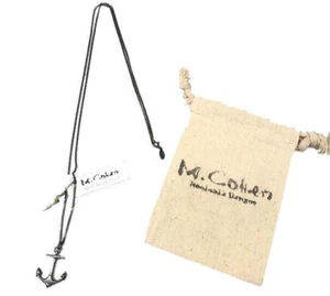M.Cohen Collana Motivo Ancora Argento 925 con Sacchetto Catena Limitata Lunghezza 29 in - Foto 1 di 5