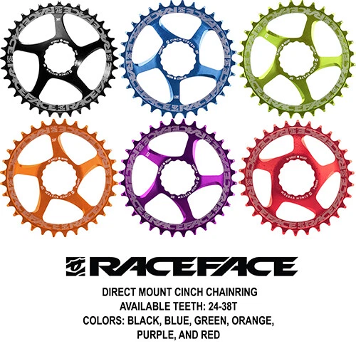 RaceFace Direct Mount Cinch Chainring 3mm Offset 24,26,28,30,32,34,36,38T - New - Image 1 of 1