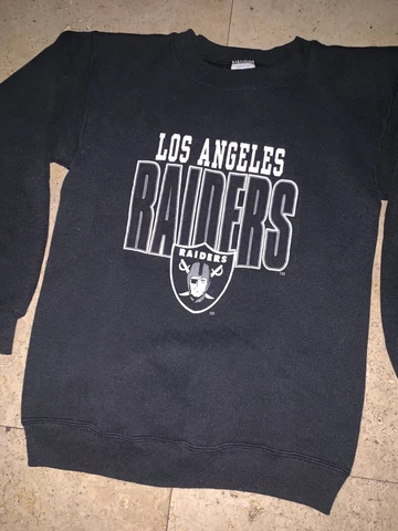 Los Angeles Raiders Kids Jostens Crewneck Black Sweater Boys L Youth Vintage Cover