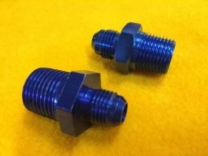 1/4" NPT male to AN8 male JIC flare Blue -8AN - Picture 1 of 1