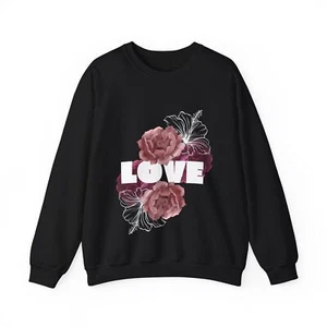 Floral Love Unisex Heavy Blend Crewneck Sweatshirt - Picture 1 of 41