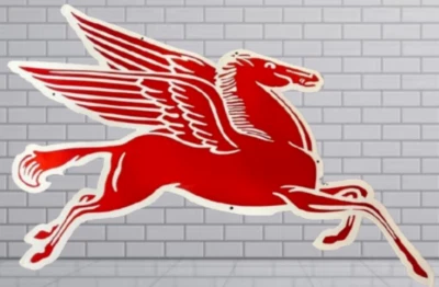 Peagasus Rare Porcelain Enamal Heavy Metal 36 inches Single Side - Image 1 of 2