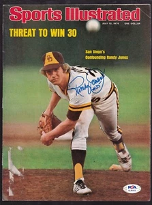 Randy Jones Autographed July 12 1976 Sports Illustrated Cover Only PSA/DNA - Picture 1 of 3