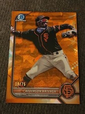 2022 Bowman Chrome Sapphire Aeverson Arteaga Orange Refractor Prospect /75 RC