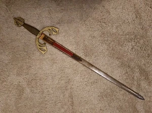 30.5" Spanish Toledo Tizona del Cid Decorative Sword, VTG 40s-50s, Made in Spain - Picture 1 of 7
