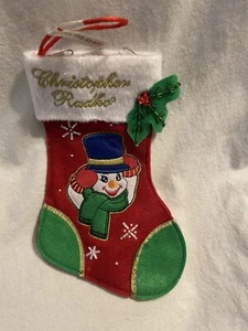 Christopher Radko Christmas Stocking Money Holder Snowman Gift card Zip Top - Picture 1 of 6