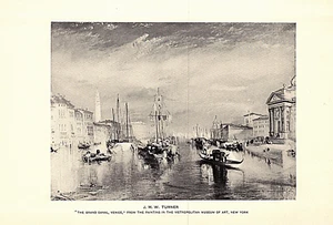 1903 Antique Fine Art Print J.M.W. Turner "The Grand Canal,Venice" 10X6" - Picture 1 of 2
