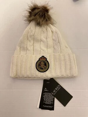 GORRO MUJER LAUREN RALPH LAUREN CRESTA-PARCHE POM-POM CABLE Foto 1 de 3