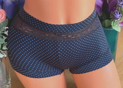 Panty corto para niño 223 MAIDENFORM 7/L lunares suave sedoso encaje #40774 Foto 1 de 4