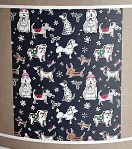 holiday christmas throw blanket - christmas dogs with hats - 50 X 60 PLUSH - Picture 1 of 2