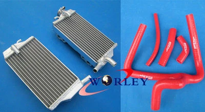 Radiador de aluminio para Honda CR250 CR250R 2 tiempos 2002 2003 2004 + manguera Y roja Foto 1 de 4