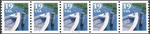 1991 US Scott #2529 19c Fishing Boat PNC5 Plate #A1212 MNH - Picture 1 of 1