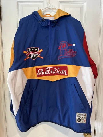 Stall and Dean 1920 NLBM Philly Stars Windbreaker. With Front Pouch XXL Rare Cover