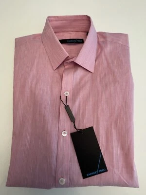 NWT Zachary Prell Long Sleeve Woven Shirt  Size-S. Pink Pin Striped! - Image 1 of 4