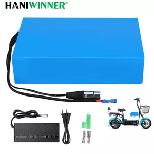 36V 20Ah E-Bike Akku Lithium Mit Ladegerät Für 800W Elektro ElektroScooter - Bild 1 von 12