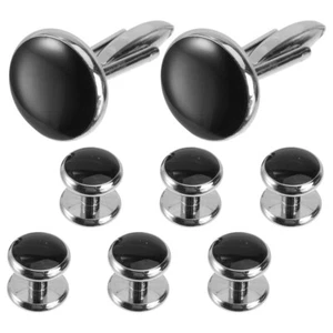 8 Pcs Tuxedo Button Set Fashionable Cuff Links Office Bridegroom - Picture 1 of 12